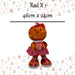 Christmas Gingerbread Woman Decoration 46cm x 24cm Red X 1