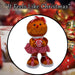 Christmas Gingerbread Woman Decoration 46cm x 24cm Red X 1