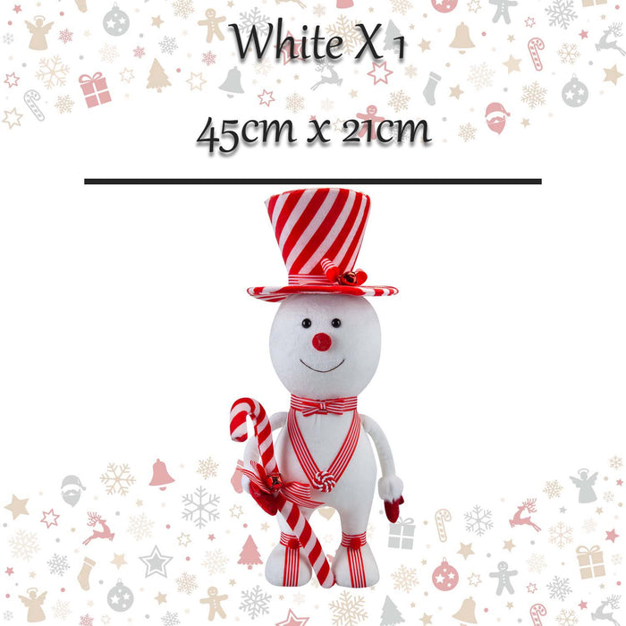 Christmas Snowman Decoration 45cm x 21cm White X 1