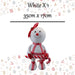 Christmas Snowman Decoration 35cm x 17cm White X 1