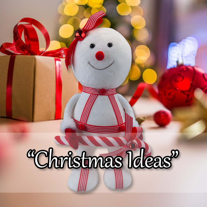 Christmas Snowman Decoration 35cm x 17cm White X 1
