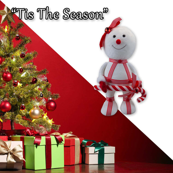 Christmas Snowman Decoration 35cm x 17cm White X 1