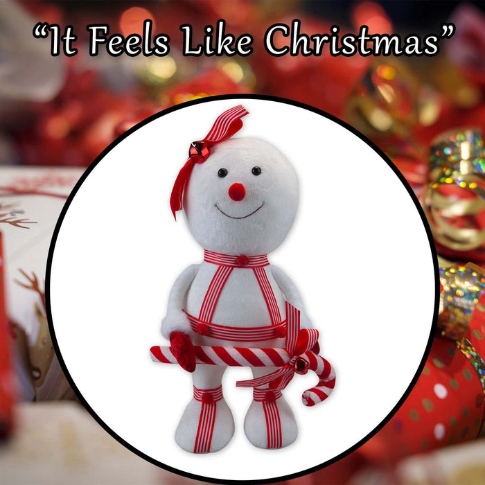 Christmas Snowman Decoration 35cm x 17cm White X 1