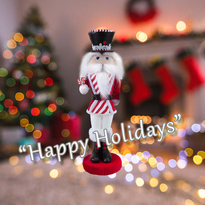 Christmas Nutcracker Decoration 41cm x 13cm White X 1