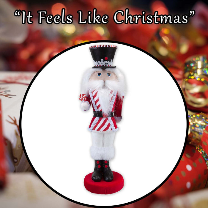 Christmas Nutcracker Decoration 41cm x 13cm White X 1