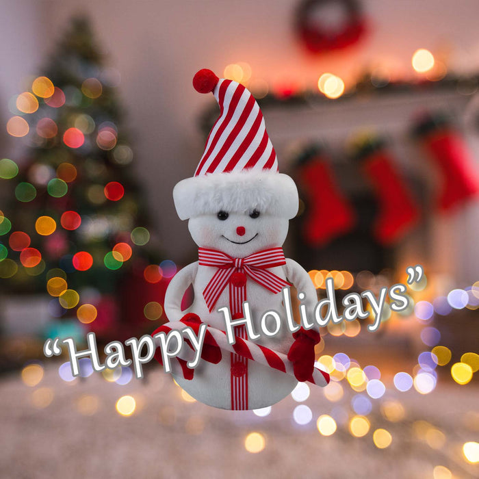Christmas Snowman Decoration 32cm x 13cm White X 1