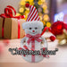 Christmas Snowman Decoration 32cm x 13cm White X 1