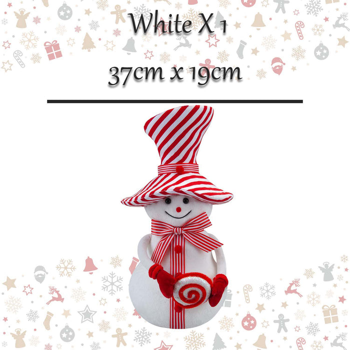 Christmas Snowman Decoration 37cm x 19cm White X 1