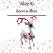 Christmas Reindeer Decoration 60cm x 16cm White X 1