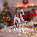 Christmas Reindeer Decoration 60cm x 16cm White X 1