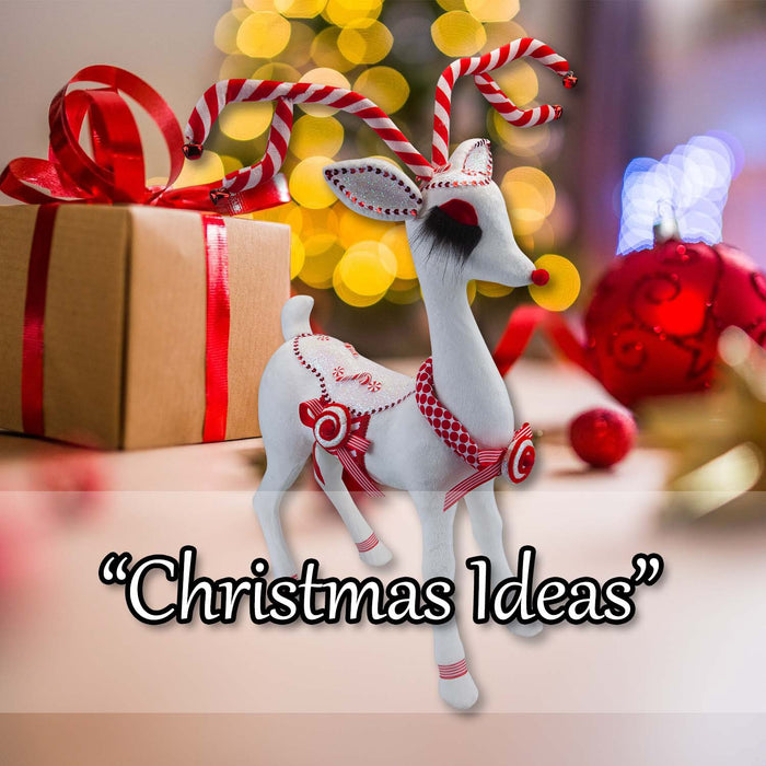 Christmas Reindeer Decoration 60cm x 16cm White X 1