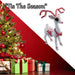 Christmas Reindeer Decoration 60cm x 16cm White X 1
