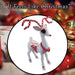 Christmas Reindeer Decoration 60cm x 16cm White X 1