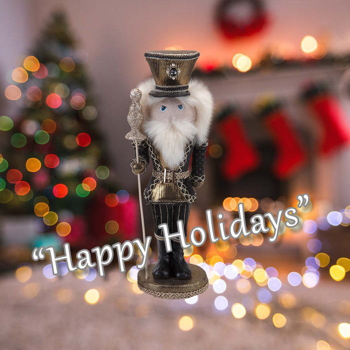 Christmas Nutcracker Decoration 41cm x 13cm Black X 1