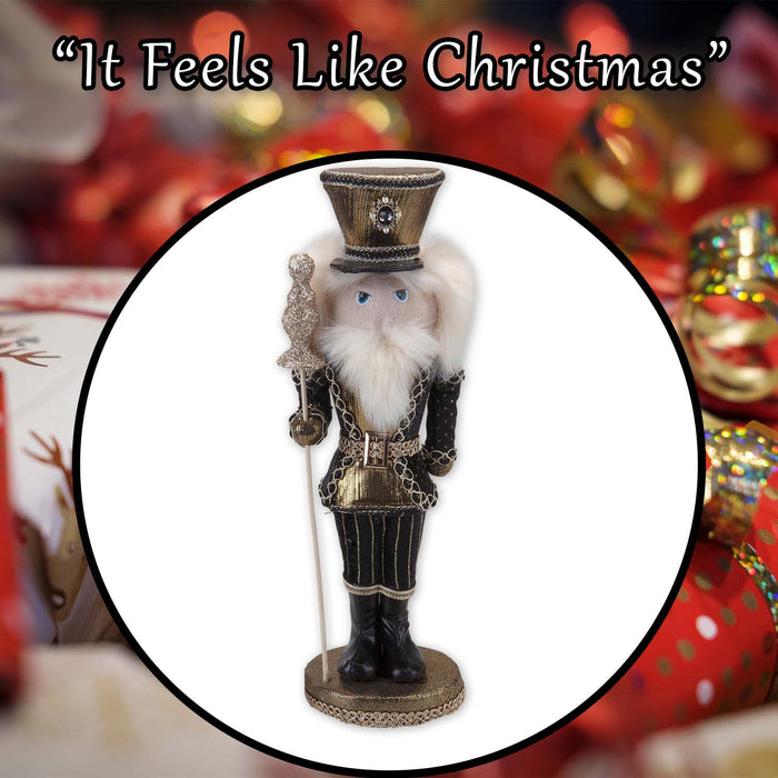 Christmas Nutcracker Decoration 41cm x 13cm Black X 1