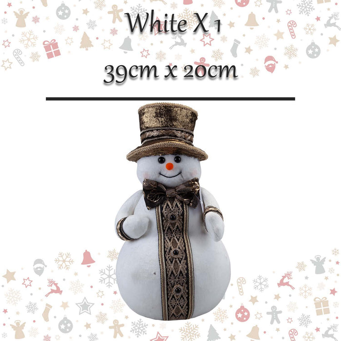 Christmas Snowman Decoration 39cm x 20cm White X 1