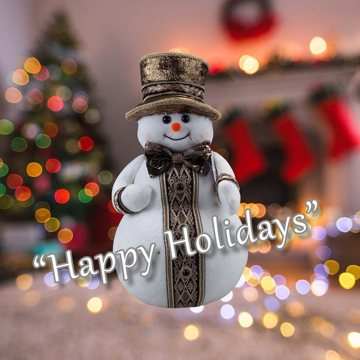 Christmas Snowman Decoration 39cm x 20cm White X 1