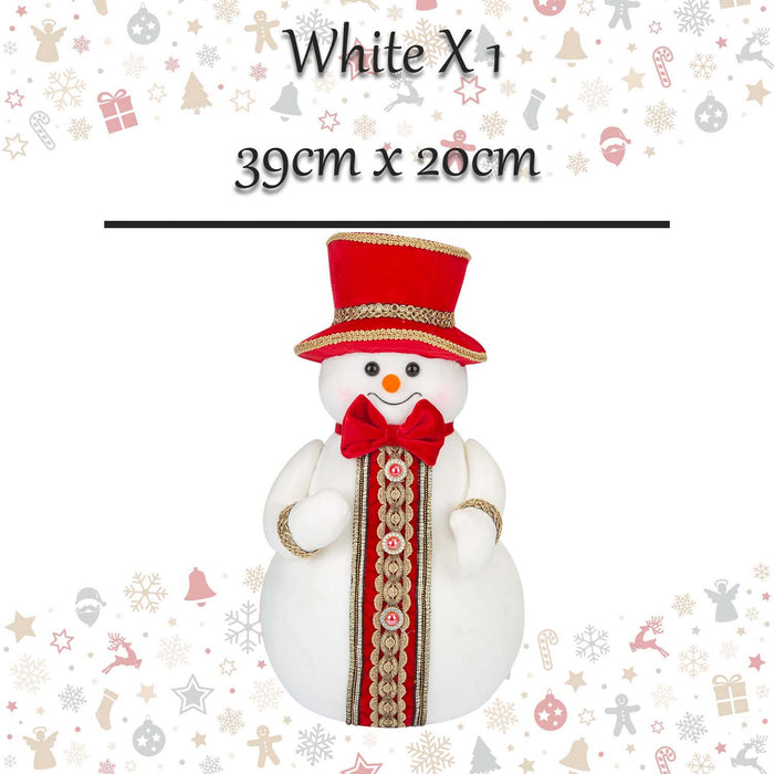 Christmas Snowman Decoration 39cm x 20cm White X 1