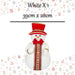 Christmas Snowman Decoration 39cm x 20cm White X 1