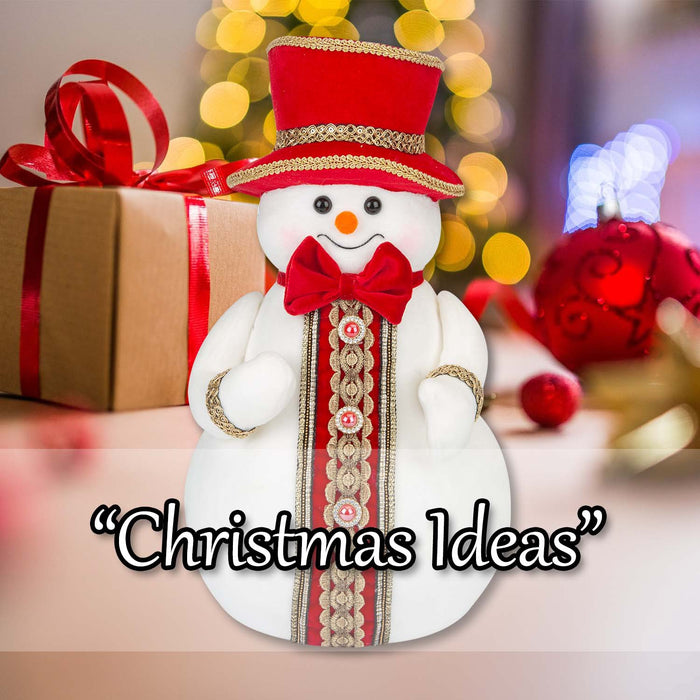 Christmas Snowman Decoration 39cm x 20cm White X 1