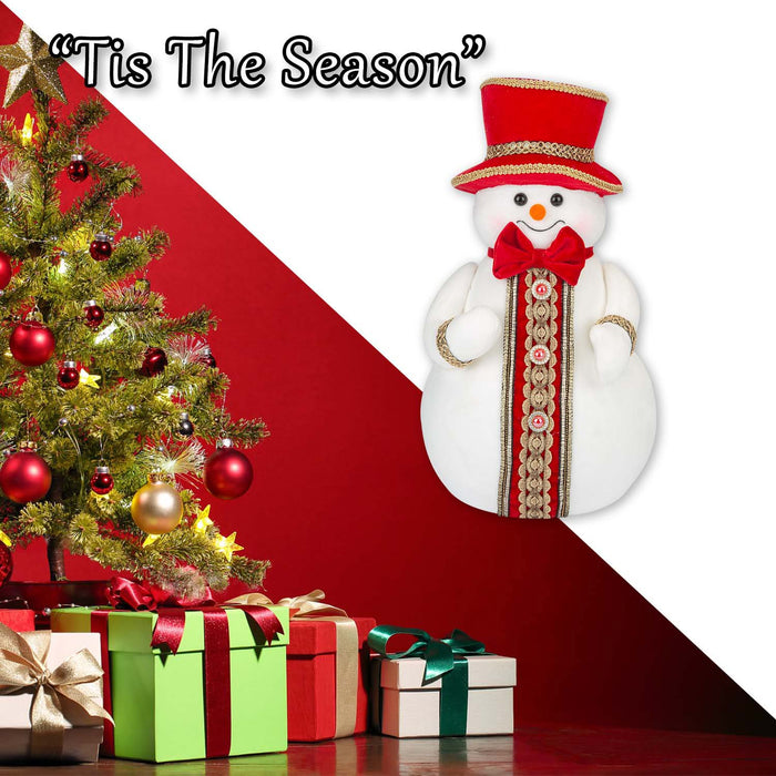 Christmas Snowman Decoration 39cm x 20cm White X 1