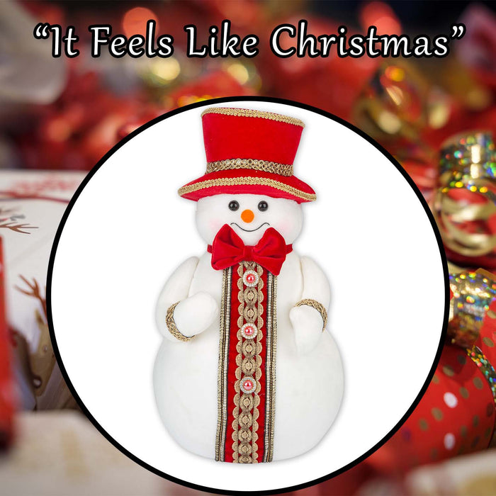 Christmas Snowman Decoration 39cm x 20cm White X 1