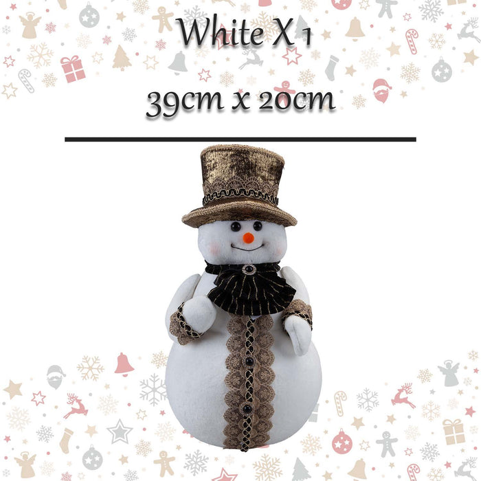 Christmas Snowman Decoration 39cm x 20cm White X 1