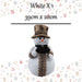 Christmas Snowman Decoration 39cm x 20cm White X 1
