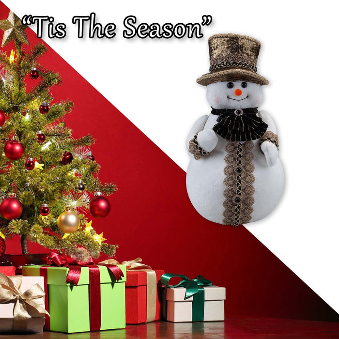 Christmas Snowman Decoration 39cm x 20cm White X 1