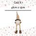 Christmas Santa Decoration 48cm x 14cm Gold X 1