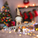 Christmas Santa Decoration 48cm x 14cm Gold X 1