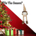 Christmas Santa Decoration 48cm x 14cm Gold X 1