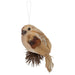 Christmas Bird Decoration 15cm x 8cm Gold X 1