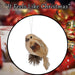 Christmas Bird Decoration 15cm x 8cm Gold X 1
