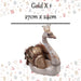Christmas Swan Decoration 27cm x 24cm Gold X 1