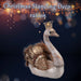 Christmas Swan Decoration 27cm x 24cm Gold X 1