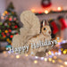 Christmas Squirrel Decoration 16cm x 9cm Gold X 1