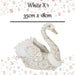 Christmas Glitter Swan Decoration 35cm x 18cm White X 1
