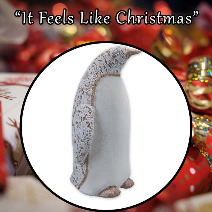 Christmas Penguin Decoration 38cm x 24cm White X 1