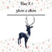 Christmas Deer Decoration 58cm x 28cm Blue X 1