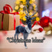 Christmas Deer Decoration 58cm x 28cm Blue X 1