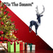 Christmas Deer Decoration 58cm x 28cm Blue X 1