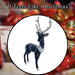 Christmas Deer Decoration 58cm x 28cm Blue X 1