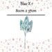 Christmas Stem Leaves and Berries Decoration 80cm x 37cm Blue X 1