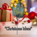 Christmas Stem Leaves and Berries Decoration 80cm x 37cm Blue X 1