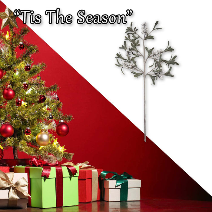 Christmas Stem Leaves Decoration 70cm x 10cm Green X 1