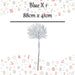 Christmas Stem Leaves and Berries Decoration 88cm x 41cm Blue X 1
