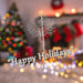 Christmas Glitter Stem Decoration 88cm x 41cm White X 1
