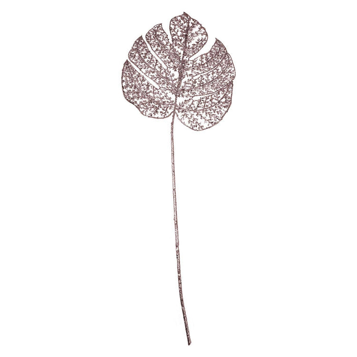 Christmas Glitter Stem Decoration 65cm x 22cm Rose Gold X 1