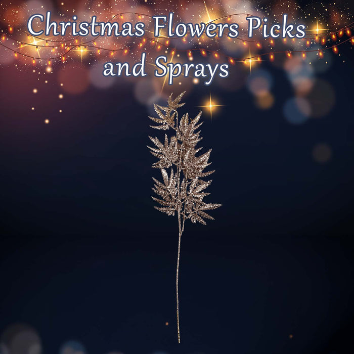 Christmas Stem Leaves and Berries Decoration 74cm x 28cm Cream X 1